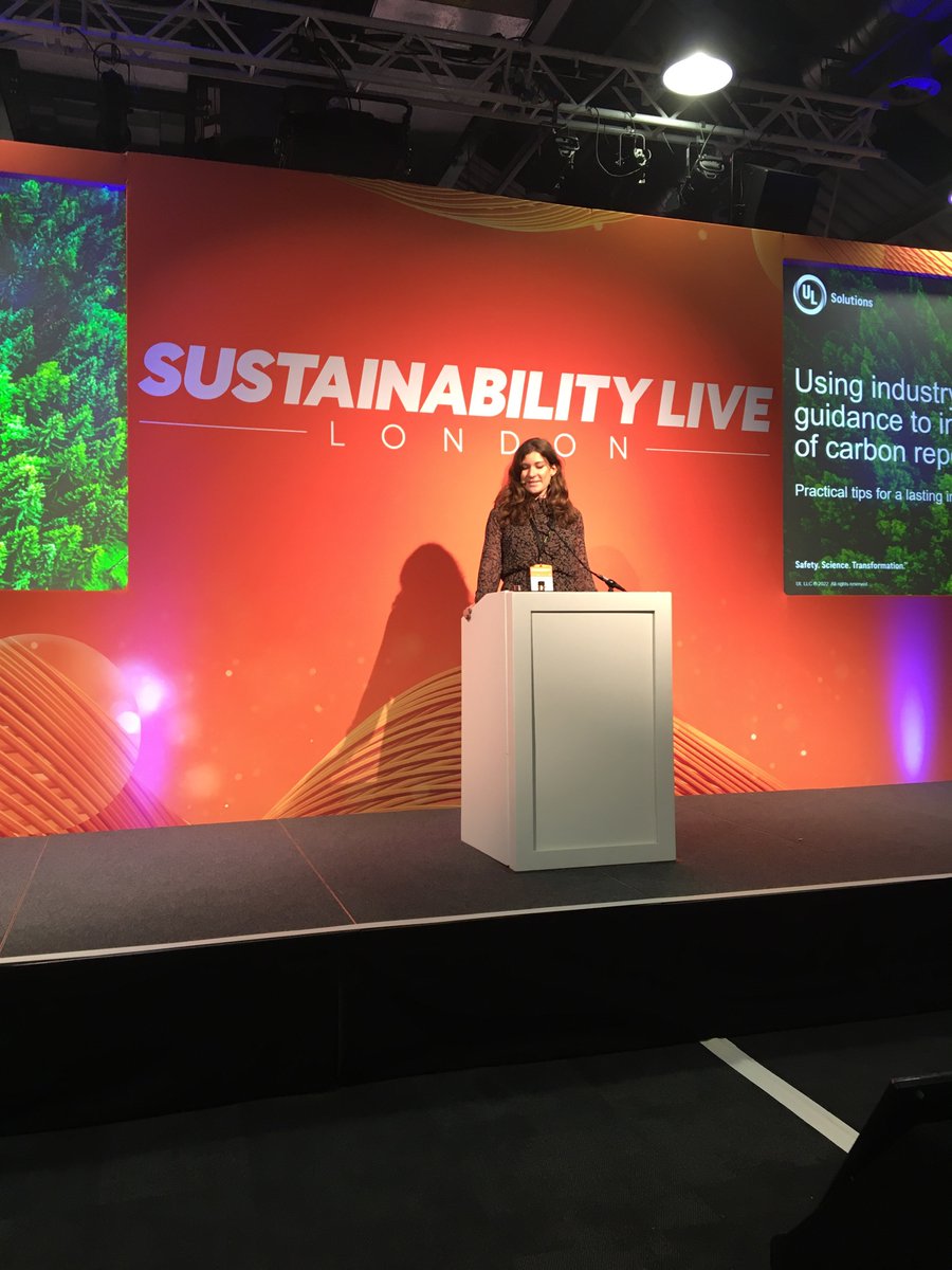projectearthly's tweet image. At #SustainabilityLive Evelyne Saelens, Senior Sustainability Consultant at #ULSolutions says the right people are essential to a #carbonaccounting journey: 
“We can have the fanciest databases but will hit obstacles if we don’t have engaged people that turn data into knowledge.”
