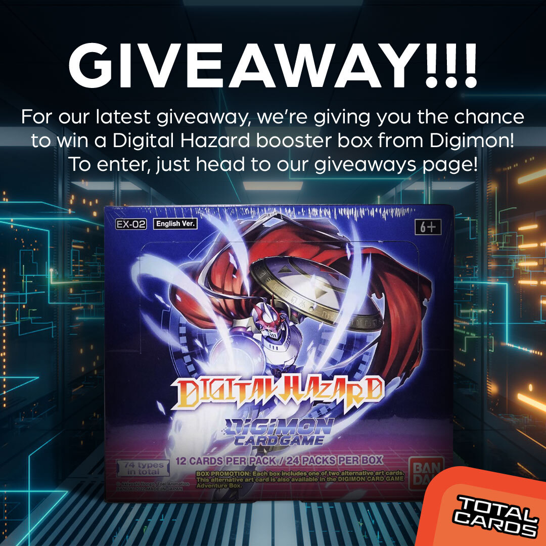 Our latest competition gives you the chance to win a Digital Hazard booster box from the epic Digimon card game! Make sure to check it out on our site and secure your entries! 
totalcards.net/giveaways