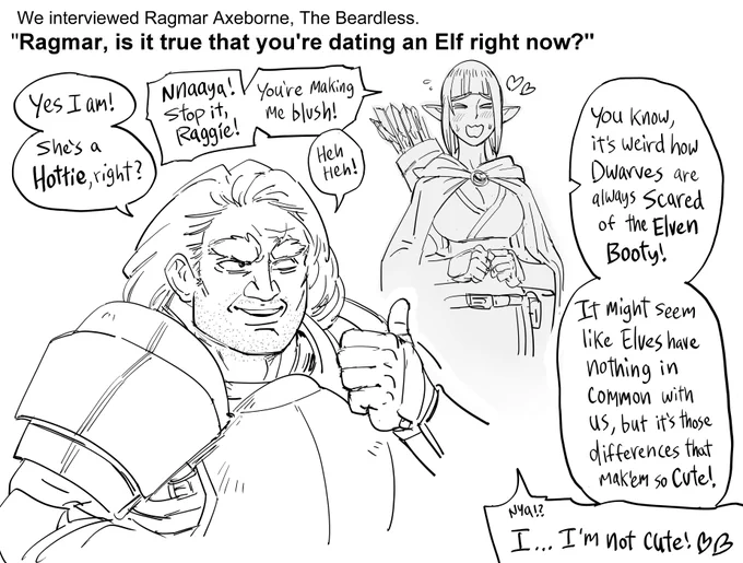 Amazon is spamming Lord of the Rings content, and rewatching The Hobbit movies got me thinking: 
What types of Dwarf-Elf romances are acceptable? 
(The answer is none. None are acceptable.)
Previous comics:
https://t.co/sjOu0v3BXe
https://t.co/4tqK5wcyGR 