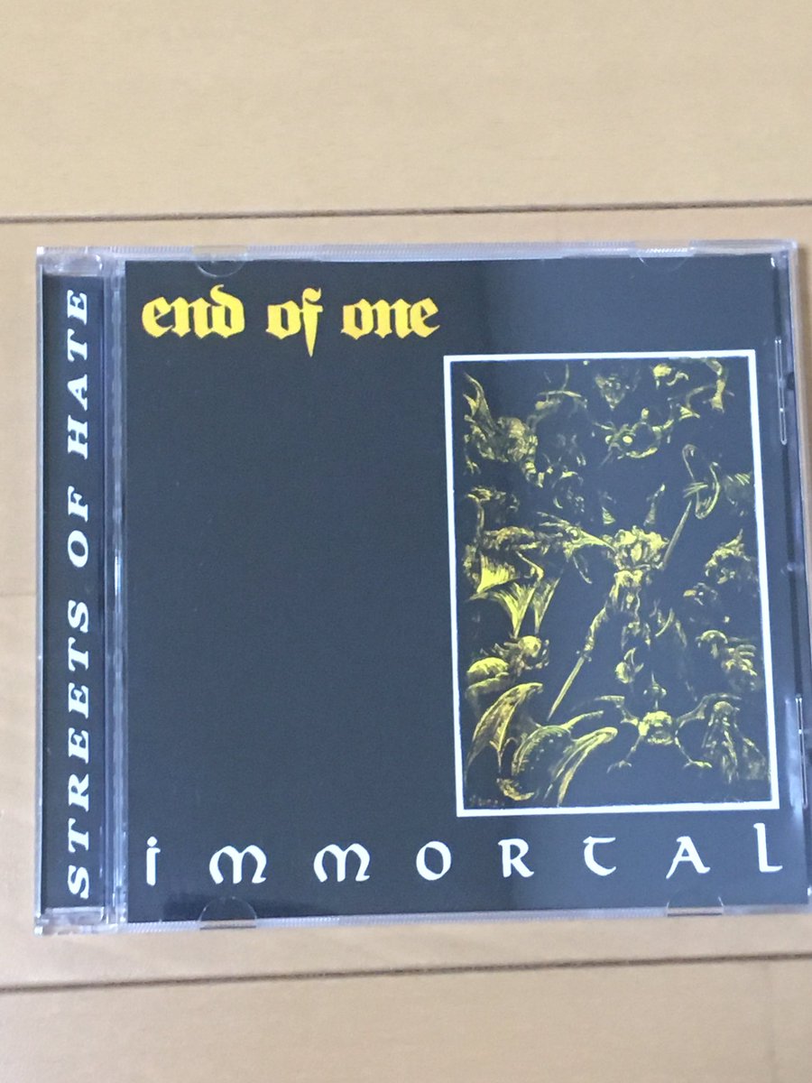 meraudersin1's tweet photo. 昨日届いたCD
END OF ONE/Immortal
2022年はDeath Metallic Hardcore系でDOGZ OF WARのニューアルバムのような「奇跡的なリリース」がありましたが、こちらもまさかの「26年ぶり」に2nd EPをリリース。奇跡的にリトリさんに入荷したので即決で購入。
#endofone
#retributionnetwork https://t.co/KucX8hS7g9