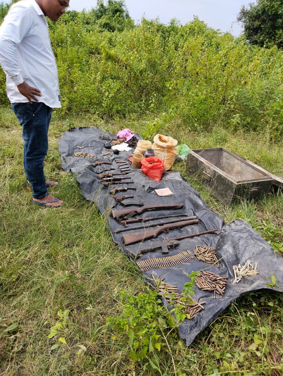 Assam | Security forces recovered a huge cache of arms, ammunition, grenades, an... - Kannada News