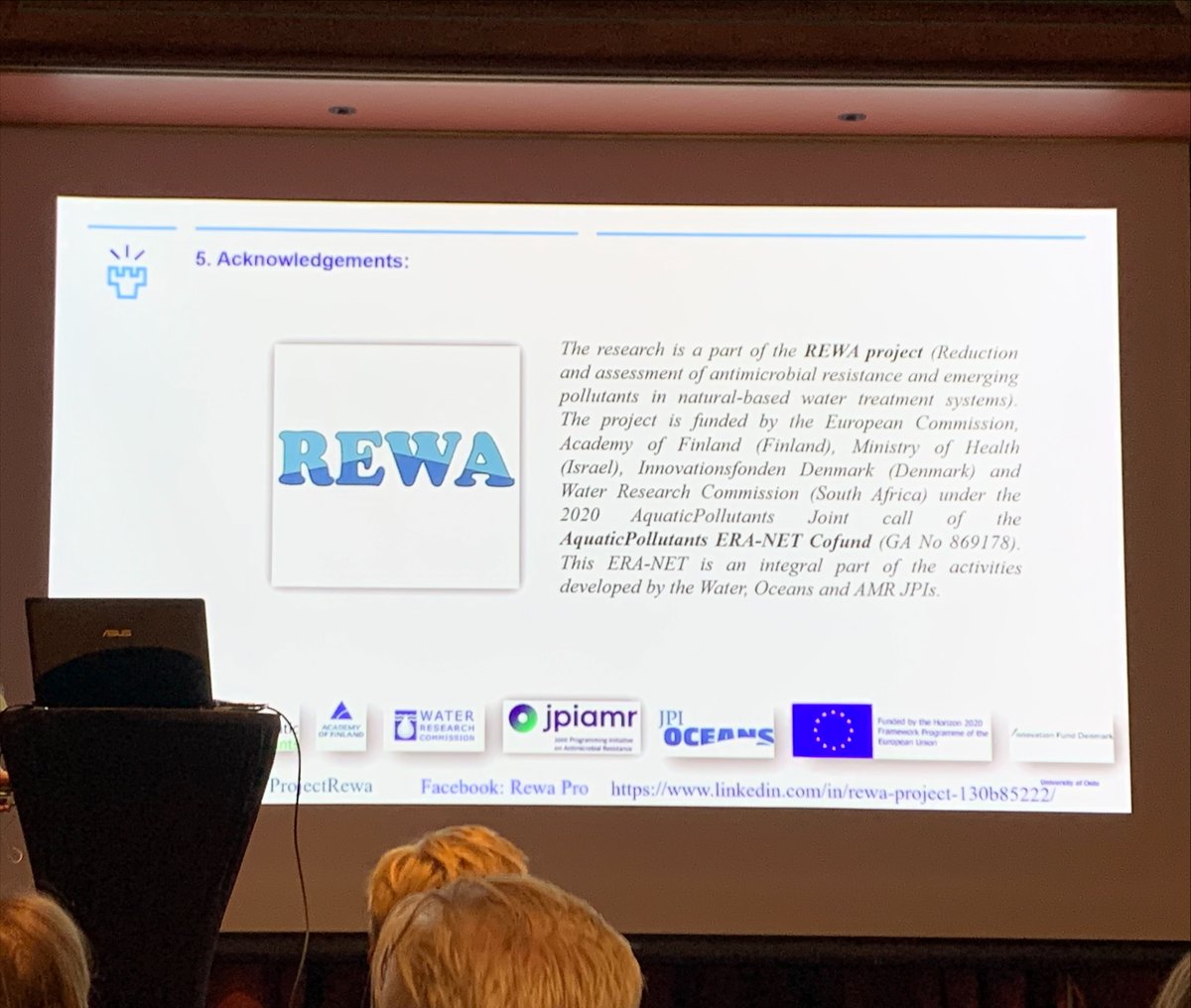 ProjectRewa's tweet photo. Greetings from NORDROCS 2022 conference! REWA is participating in the 8th joint Nordic Meeting in Oslo.
Today, an oral presentation was delivered entitled “Adsorption performance of biosorbents for removal of pharmaceuticals.”

#REWA #UCPH #UniOulu #MIGAL #UZKN #JPI #NORDROCS2022 https://t.co/WlT1Szl7LB