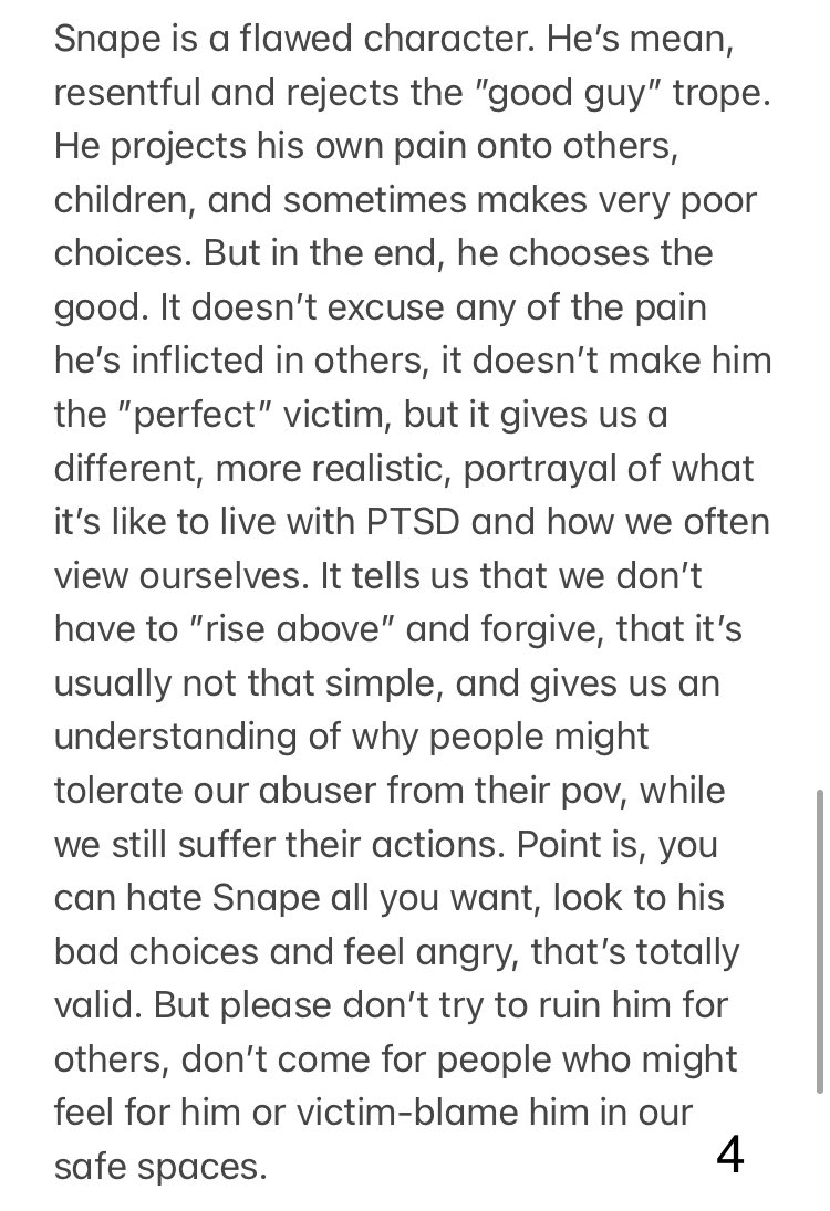 Dazliouss's tweet photo. TW, PTSD, Abuse, SA
”Why Severus Snape may matter to victims of PTSD”
#HarryPotter #Snape #Snaters #ProSnape #SeverusSnape #PTSD https://t.co/uaZbmUAEvE