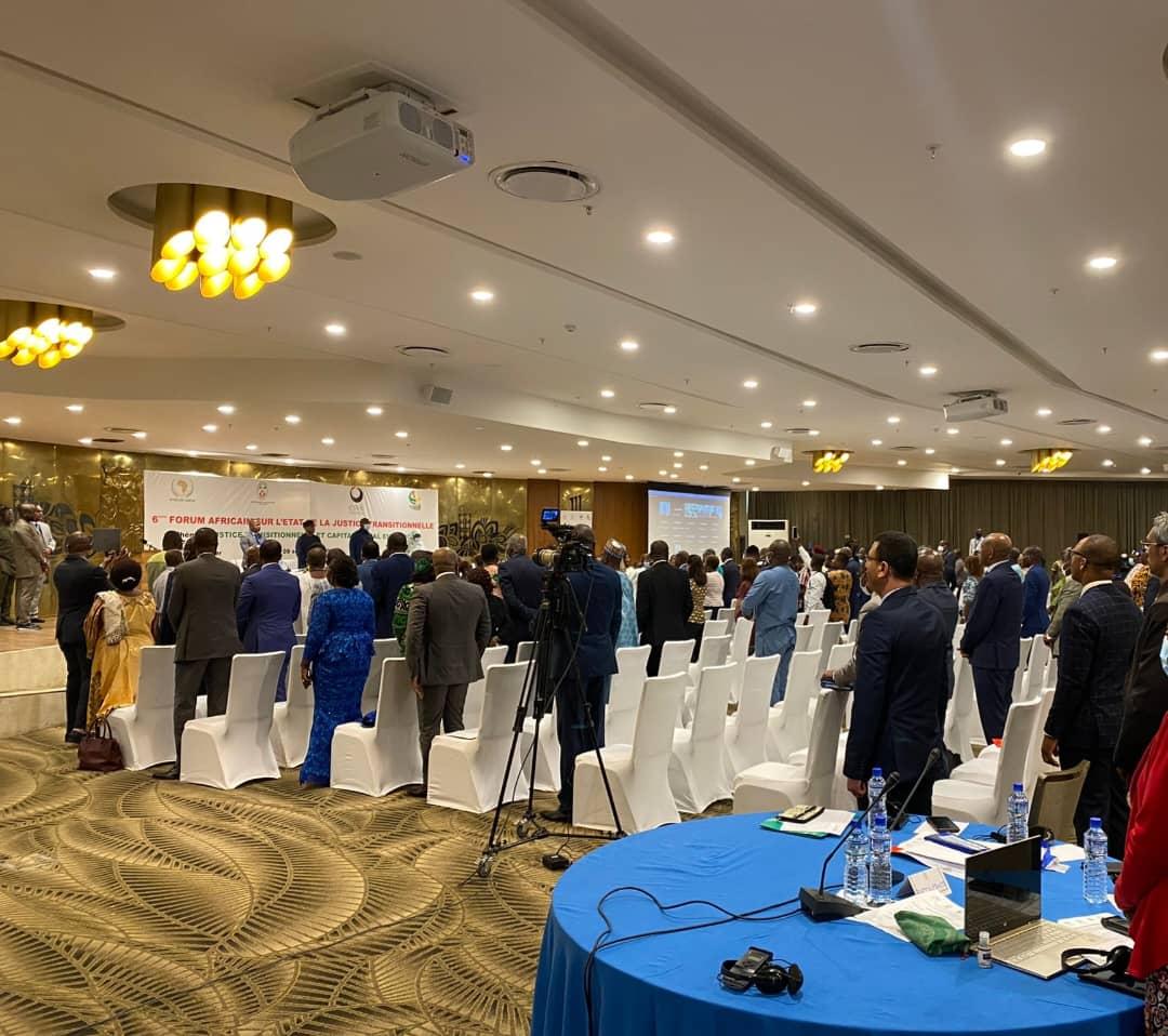 AUC_PAPS's tweet photo. The 6th Edition of the Continental TJ forum was officially opened this morning by Mrs. Awa Nana-Daboya, President of #HCRRUN (Togo), Amb. @Bankole_Adeoye, Mr. Tefo Raditapole the Chairperson of the CSVR Board &amp; Dr. @SolomonADersso, #Togo 🇹🇬 #TJinAfrica, #ATJF2022 https://t.co/mYrxlZ5Xcg