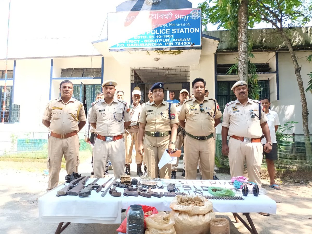 Assam | Security forces recovered a huge cache of arms, ammunition, grenades, an... - Kannada News