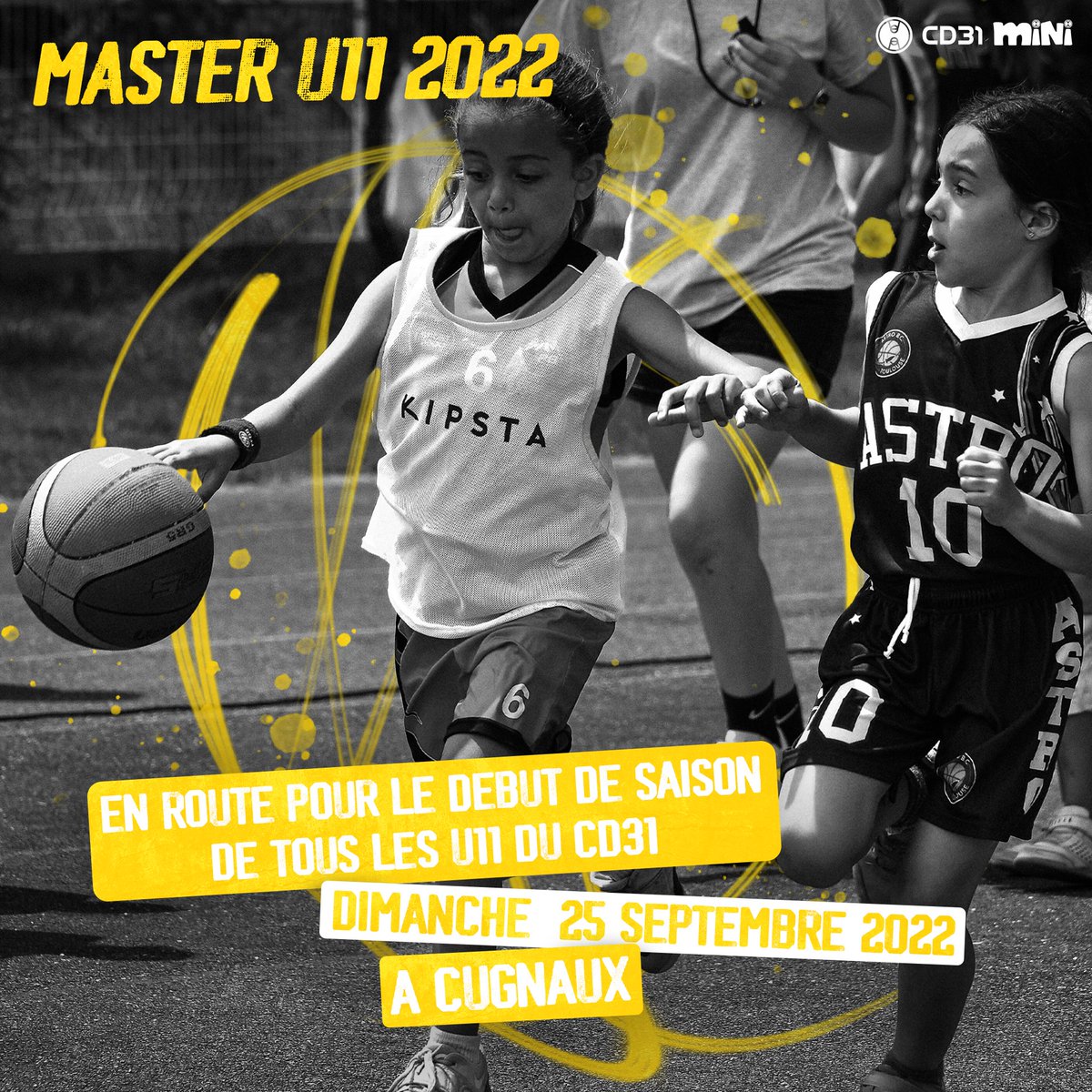 Comitebasket31's tweet image. Pour démarrer cette nouvelle saison de Mini-Basket, le CD31 et JSCugnaux Basket invitent toutes les équipes U11 du département à se retrouver pour un évènement festif et sportif. 🏀

Dimanche 25 Septembre 2022
Gymnase Jean BOUIN, rue du Stade, 31270 Cugnaux