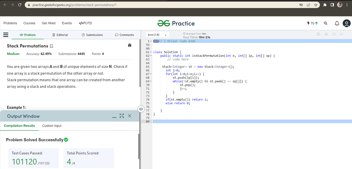 Sidheswar2001's tweet photo. Hey Folks!
Day 21/30 of #30Daysofcode 
I solved the POTD:Stack Permutations.
@scaler_official 
#codewithscaler #scalerlearning 
#scalerdiscord #scaler 
My partner for this Challenge is
@Kaushik080101 . https://t.co/FlR1qqR9xU