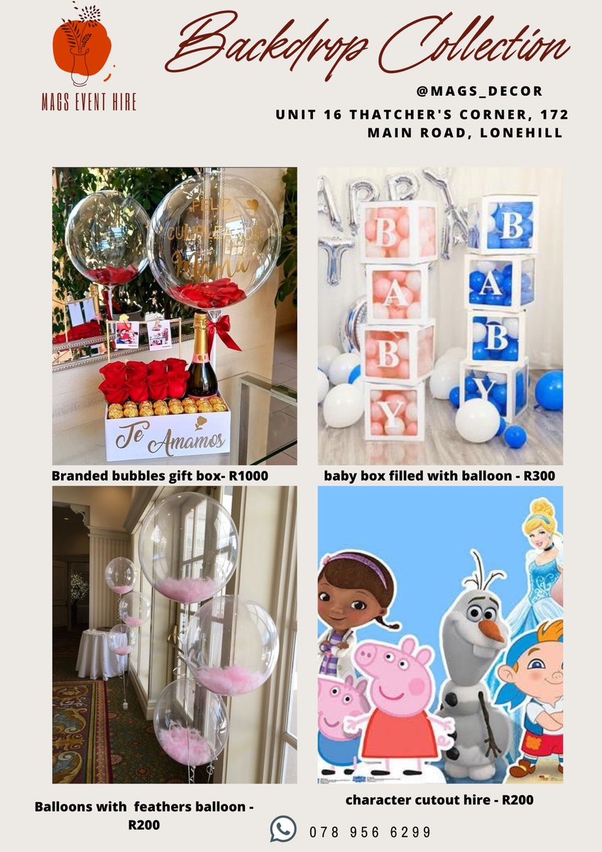 mags_jessie's tweet photo. For all the Summer birthday babies treat yourself this summer  with Mags Events Backdrop hire . 
#GirlBuyZA #GirlTalkZA #ChampionsLeague #TuchelOut #AndileMpisane https://t.co/9k3NlfBBSM