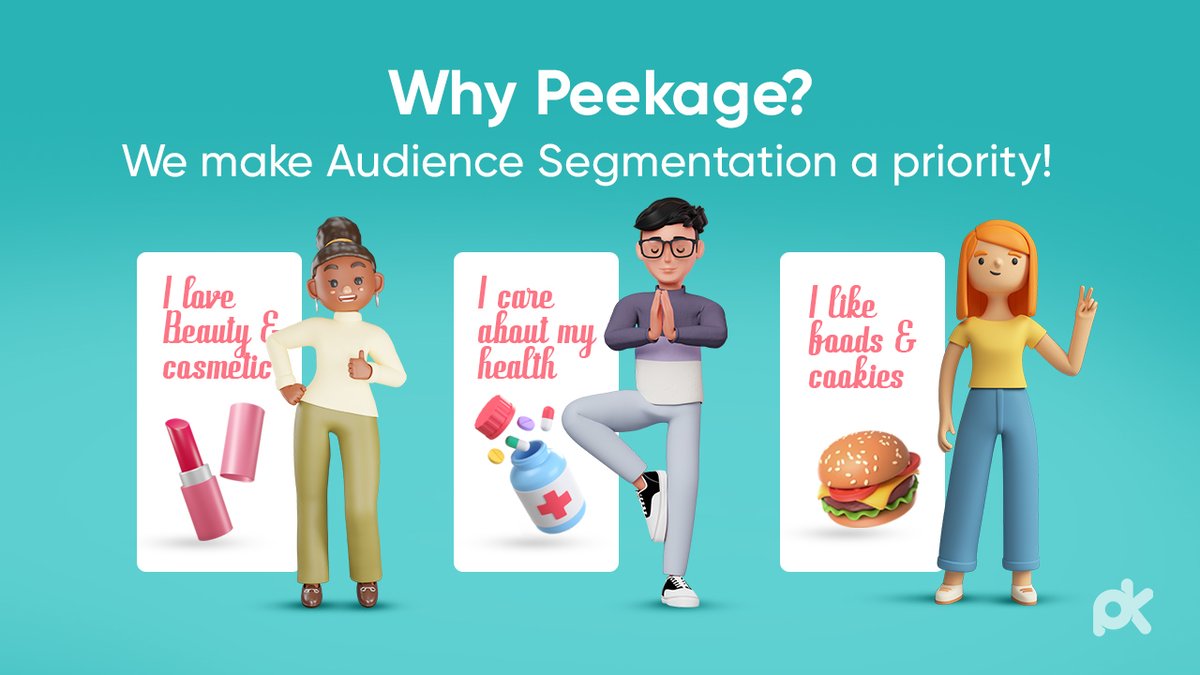 WHY PEEKAGE: Audience Segmentation! 

Not sure who your perfect audience is yet? 

Conduct selective A/B tests through our digital product sampling trials to identify your customer’s attributes and create the ideal buyer persona.  

#peekageapp #productmarketing #samplingtrials