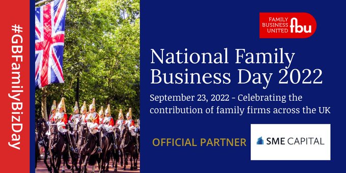 SME Capital (@smecapital_uk) on Twitter photo Just over 2 weeks to go until this years National Family Business Day, taking place on September 23rd 2022, Organised by <a href="/FamilyBizPaul/">Paul Andrews</a>.
For more information on this event please visit: lnkd.in/egW-rJWC
#GBFamilyBizDay #familybusiness #familybusinesses #familyowned Just over 2 weeks to go until this years National Family Business Day, taking place on September 23rd 2022, Organised by <a href="/FamilyBizPaul/">Paul Andrews</a>.
For more information on this event please visit: lnkd.in/egW-rJWC
#GBFamilyBizDay #familybusiness #familybusinesses #familyowned