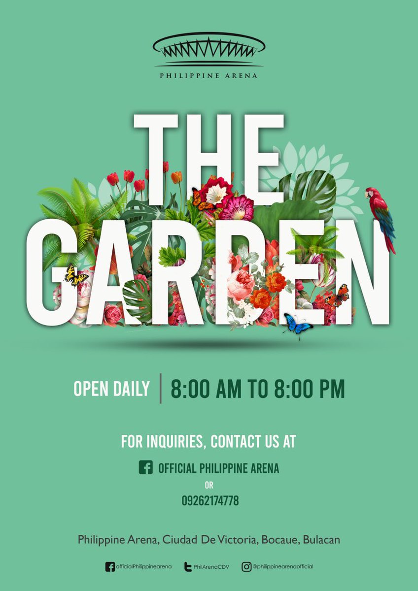 Uy, open kami araw-araw. 😊 Tara, The Garden! Open from 8am to 8pm.