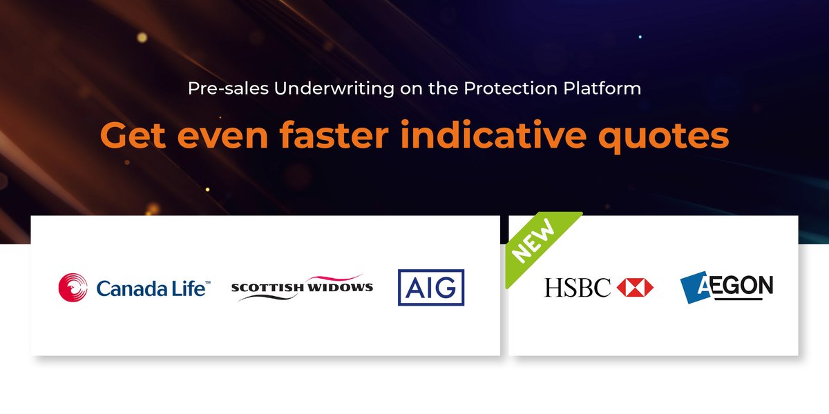 After our launch last year on the Protection Platform, <a href="/AegonUK/">Aegon UK</a> &amp; <a href="/HSBC/">HSBC</a> have joined 3 other insurers in providing even quicker quotes with pre-sales underwriting. ⏱

✅ To see how it can help you reduce estimated quote times. 🧑🏼‍💻 ATTEND OUR WEEKLY DEMO ➡️ lnkd.in/erGvymJD