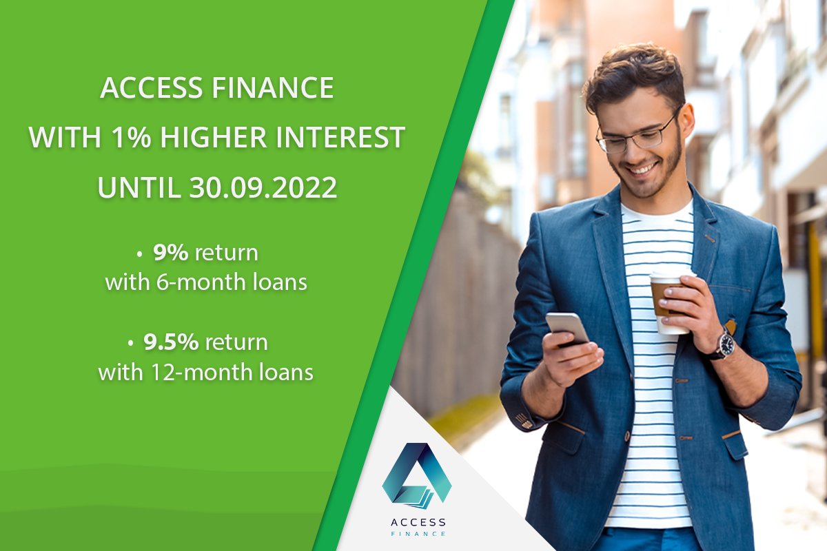 GroupIuvo's tweet photo. Promo campaign from Access Finance! 1% higher interest in the period 07.09-30.09.2022. Learn more: https://t.co/68r87IjZCT https://t.co/hKE6LzeJwt