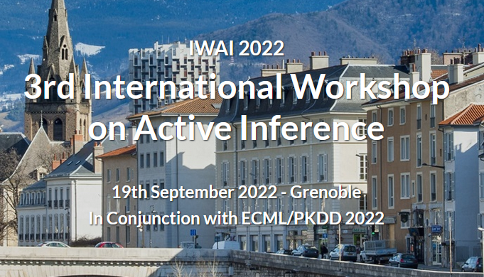 🕤Less than 2weeks for the 3rd International Active Inference Workshop (IWAI2022). This time ONSITE 🤯 19th Sept 2022 Grenoble! info: iwaiworkshop.github.io With an amazing keynote from @AnjaliiBhat about the DishBrain! Authors tag your accepted contrib with @iwai_ws