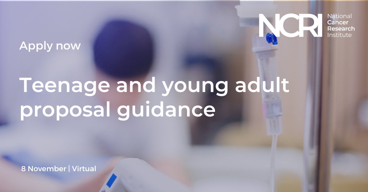 NCRI_partners's tweet photo. Are you developing research into #TeenageCancer and #GermCellTumours?
By attending a #NCRIProposalGuidance meeting, you can present your ideas to a panel of experts in the field to help you develop your proposal for application to a funding committee.
🔗 https://t.co/KYgH1QLPHJ https://t.co/JIw12oVEEG