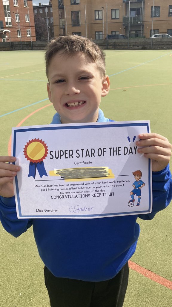 Outreach_ICPSS's tweet image. A fantastic first morning back deserves a special certificate. My superstar of the day is CJ for showing a fabulous attitude to returning to school. #thisisAP #outreachsupport #primaryoutreach