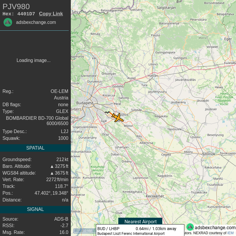 Travel_Scan_NER's tweet photo. NER Travel Detected Took off from Budapest, Pest, HU. @Atlatszo https://t.co/mii4Wo3mzD