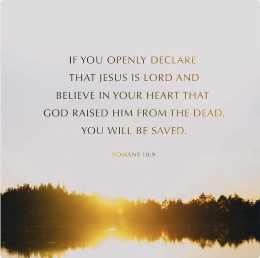 coltonlloyd10's tweet photo. This is the heart of the gospel right here declare Jesus is lord and that he died on the cross and rose again and you will be saved!
#jesuschrist #defeateddeath #roseagain https://t.co/SHgL0QoQjf