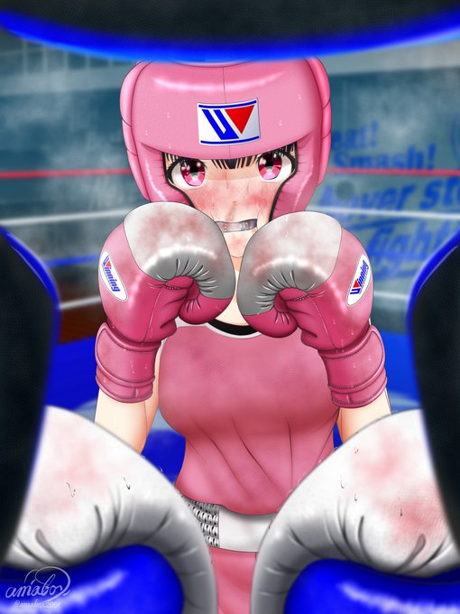 「初体験スパーリング⑧」です(^-^)新入生クンにやられっぱなしで激おこな先輩女子ちゃんです(^^) 