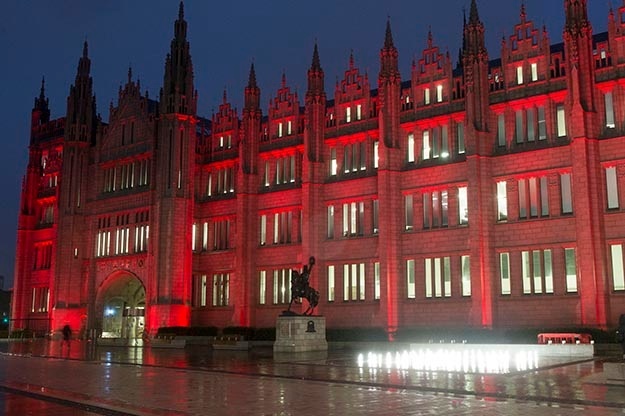 HSCAberdeen's tweet photo. Alcohol exposure during pregnancy is the cause of #FASD - a lifelong, ‘hidden disability’ that affects 1 in 20 children born in Scotland. https://t.co/yeXigWWLZp  Marischal College will be lit up red for #IFASD2022 on Fri 09 Sep @AberdeenCouncil @NHSGrampian #FASDABZ https://t.co/sZUeIUCNe6