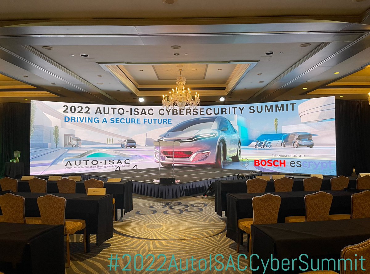 AutoISAC's tweet photo. Less than 1 hour until we start! #2022AutoISACCyberSummit! https://t.co/lJNmhFWvPW