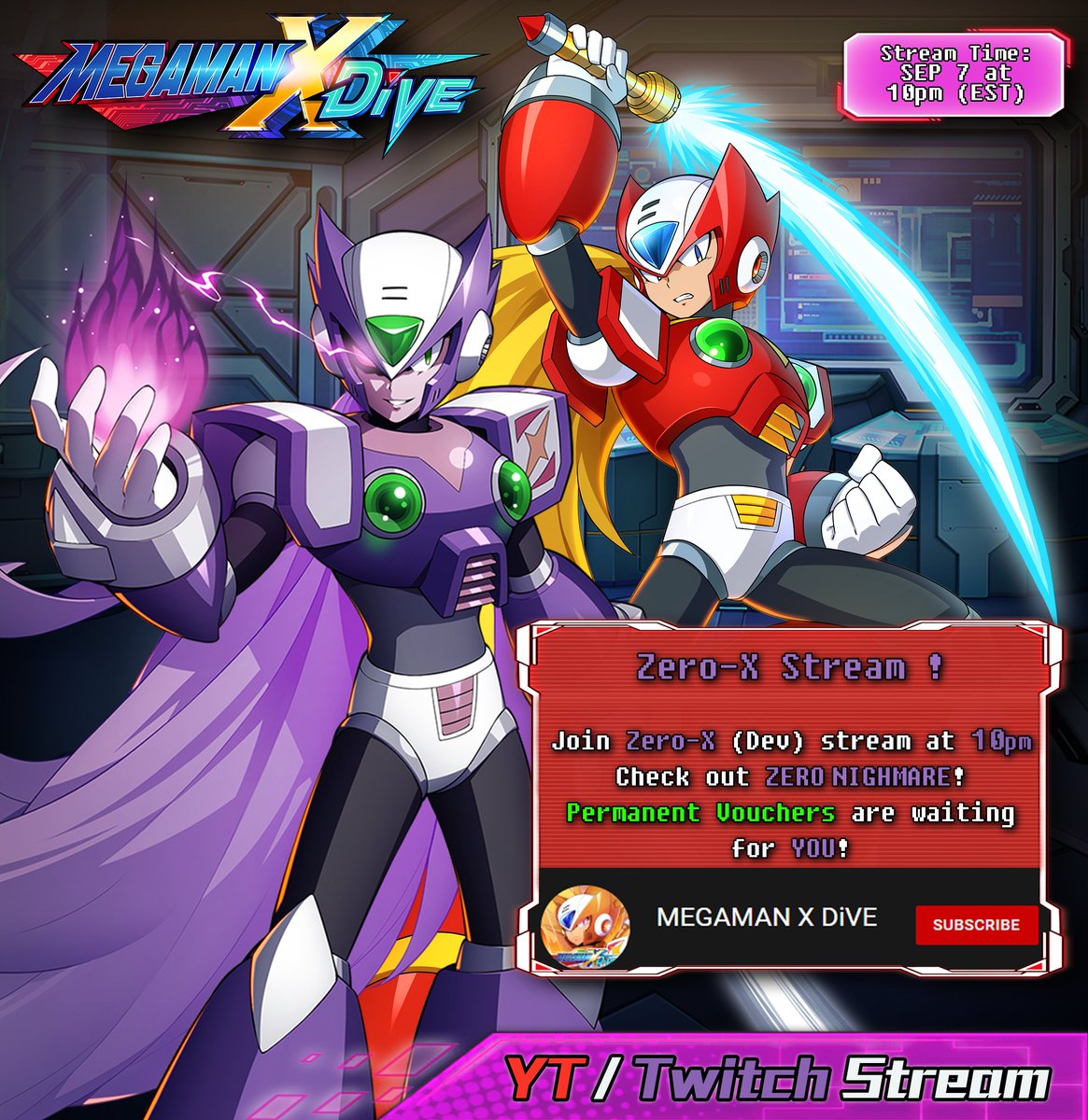 MEGAMANXDiVEMO1's tweet photo. Hop on the Stream today at 10pm!
Twitch:
https://t.co/N7vllGge9n
YouTube: 
https://t.co/fbzHRPwTdp
We have prepared [Activation Codes] for you!
Subscribe now!🚆🚆🚆
The Stream train is leaving the platform! https://t.co/NnRmdyyLxb