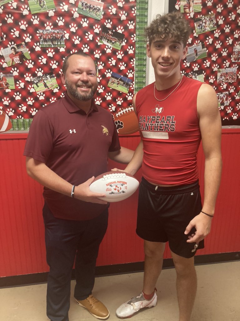 Pearl_Football's tweet photo. Congratulations to @RyderMerritt and @JathanEsselman for being players of the game vs Eustace!  We appreciate you! https://t.co/f2VMKyc3Vl