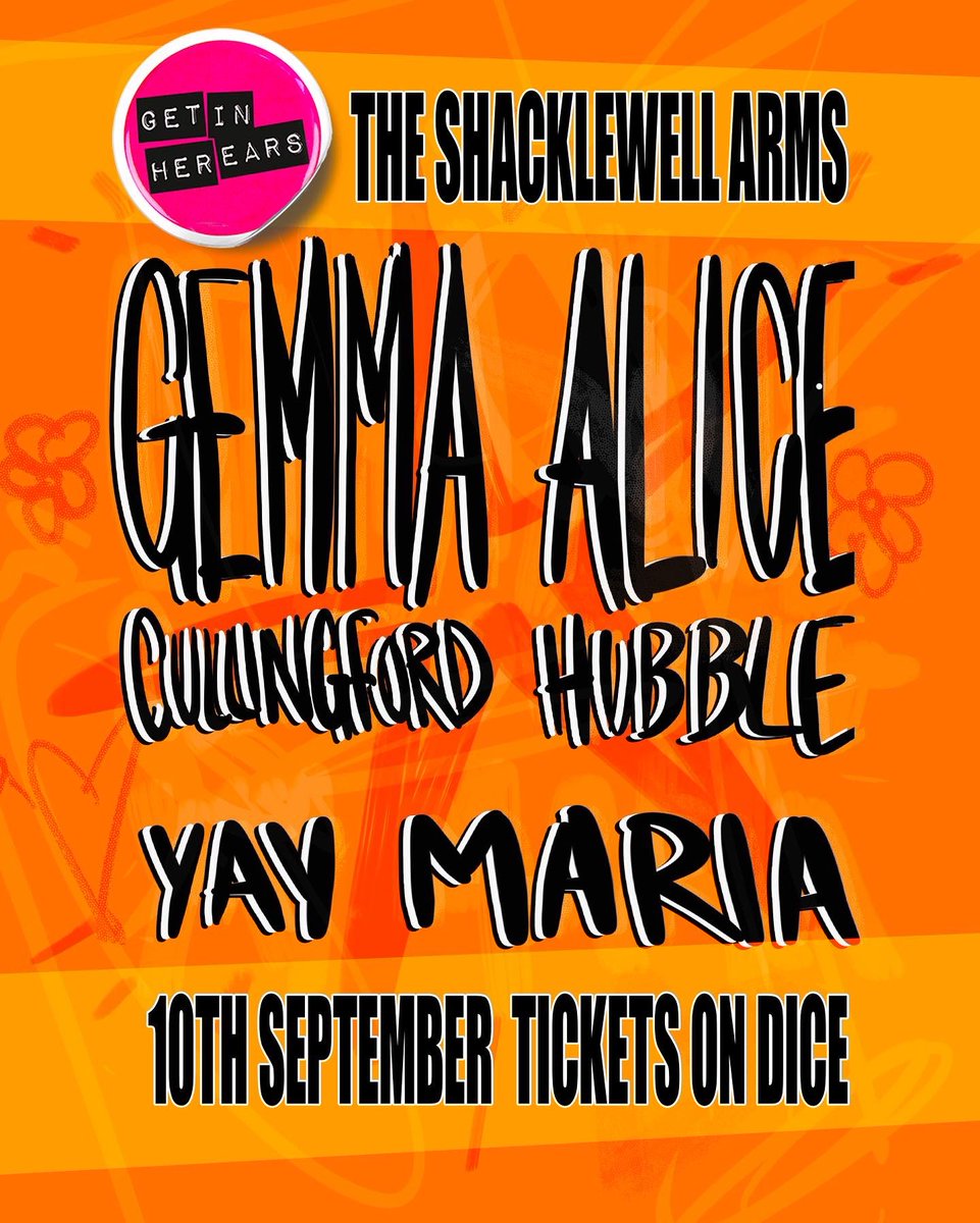 ⚡️ Just a few days until our special joint headline show this Sat 10th Sept at @ShacklewellArms !⚡️ 🎟 link.dice.fm/pfJmvHkR7sb 1st headline slot comes from @gemcullingford w/ her glitchy euphoric soundscapes - she has a new album out now, have a listen! open.spotify.com/album/4L3OVD5n…