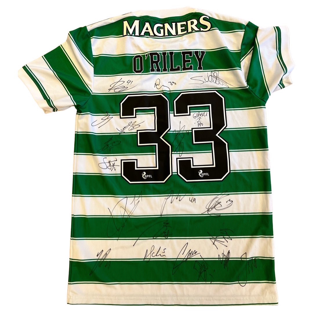 Last day of bidding on this <a href="/CelticFC/">Celtic Football Club</a> team signed &amp; match worn shirt kindly donated by <a href="/mattoriley8/">Matt O'Riley</a> to our Sports Auction in support of Testicular Cancer.

You can bid on it here - givergy.uk/cahonasscotlan…

Please share and RT.  Good Luck

<a href="/Hodgeythehack/">Stuart Hodge</a> <a href="/CelticFCSLO/">CELTIC FC SLO</a> <a href="/20MinuteTims/">20 Minute Tims</a>