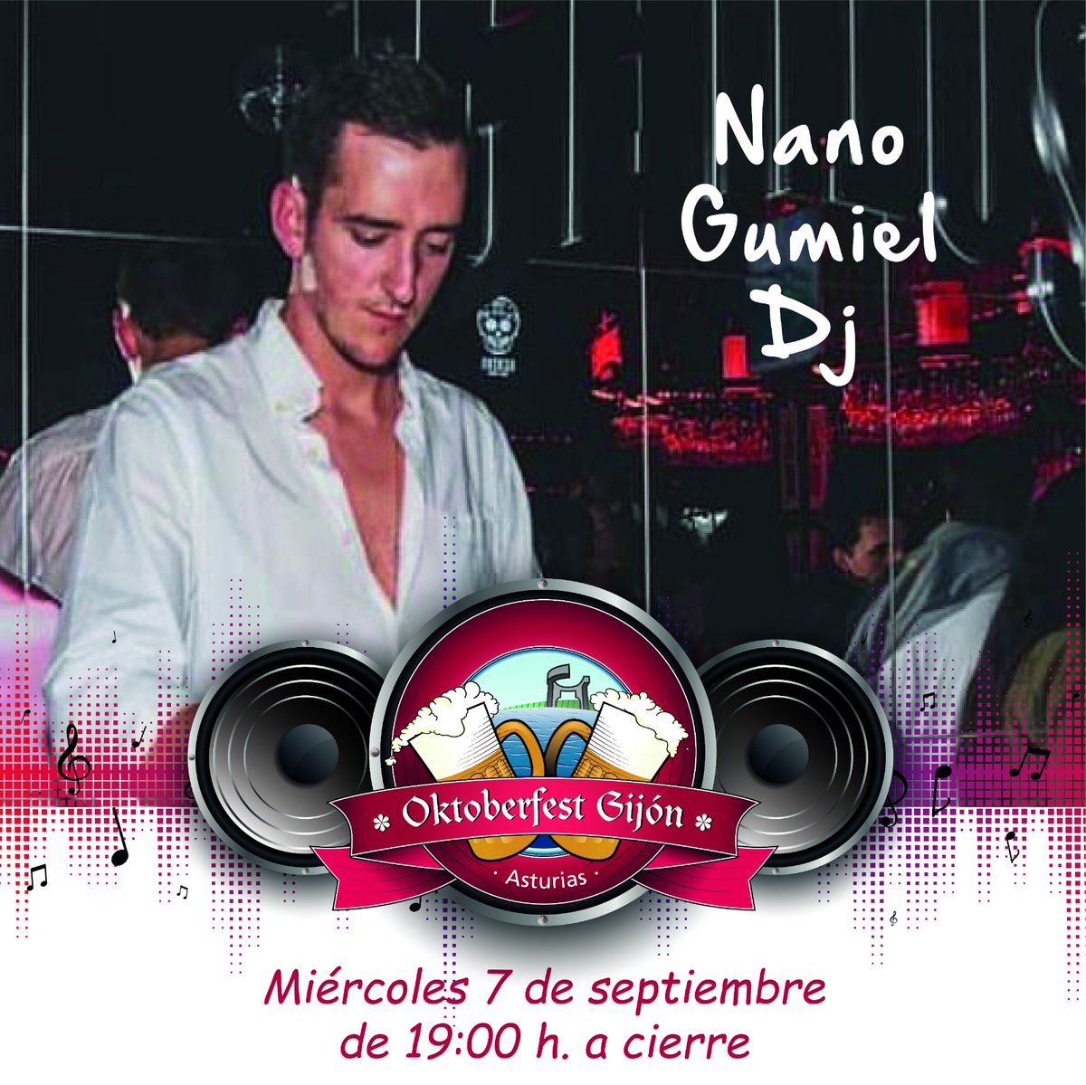 ▪️MIÉRCOLES!!! 💬 y hoy tenemos con nosotros al dj @nanogumiel

▪️NOS VEMOS DE 19:00 a 2:00!!! en el @oktoberfestgijon🍺

#OktoberFestGijón #Gijón #música #buenambiente #gastronomíaalemana #cerveza #planesenGijón #planesenAsturias #FiestaFindeVerano #lagranfiestafindeverano