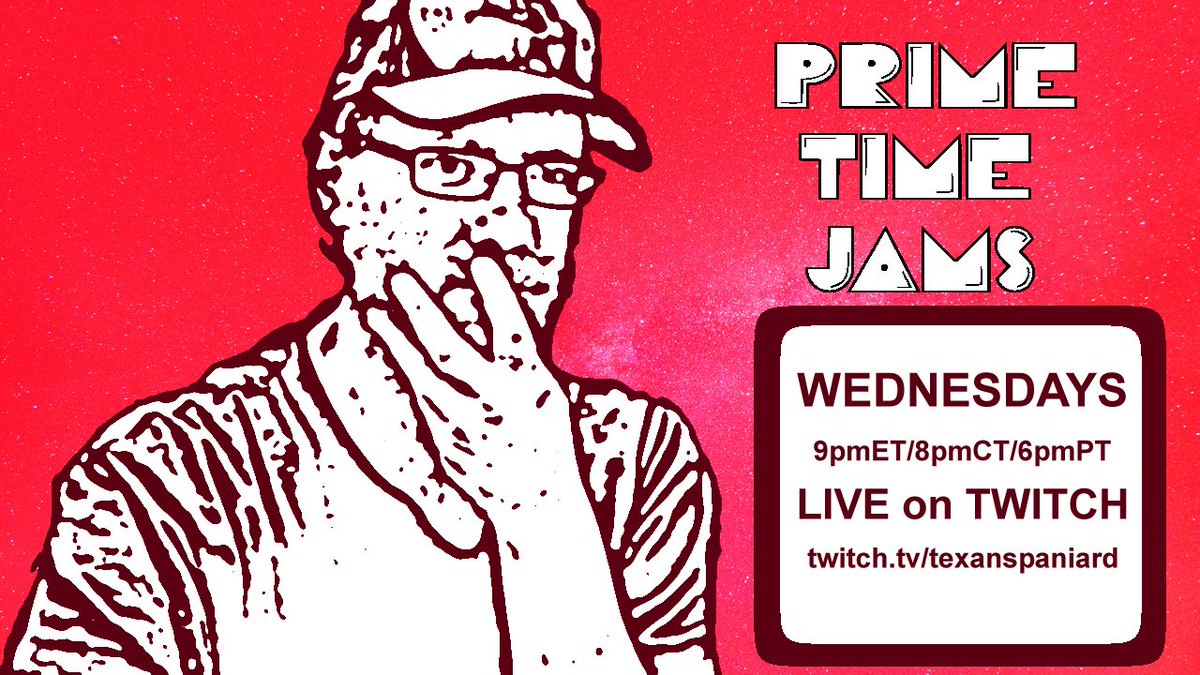 Amigos, tonight at 9pmET/8pmCT/6pmPT it's #PrimeTimeJams LIVE on #Twitch! I'll be playing some #coversongs so come JAM w/ me tonight! #twitchstreamer #TwitchStreamers #music #musictwt #musiciansontwitter #concert #LiveStream 
twitch.tv/texanspaniard