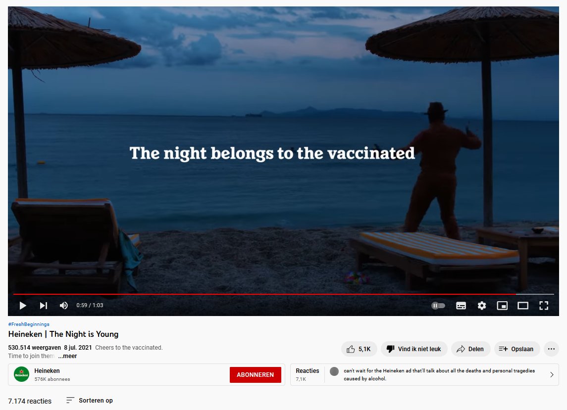 IngeJusta's tweet photo. "The night belongs to the vaccinated"
Jongens en meisjes, wie van jullie heeft de #HeinekenBoycot volgehouden? https://t.co/oDUWWwDJ2S