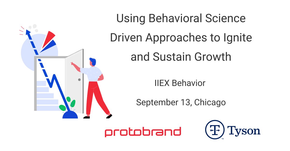 Protobrand's tweet photo. We are excited to announce the session we will be presenting with @TysonFoods at #IIEXBehavior. We will dicuss how to use behavioral science to ignite and sustain growth

Check the session description here: https://t.co/JDhX7CWKPJ

#MarketResearch #ConsumerBehavior #insights #mrx https://t.co/lU1sHbnYDv