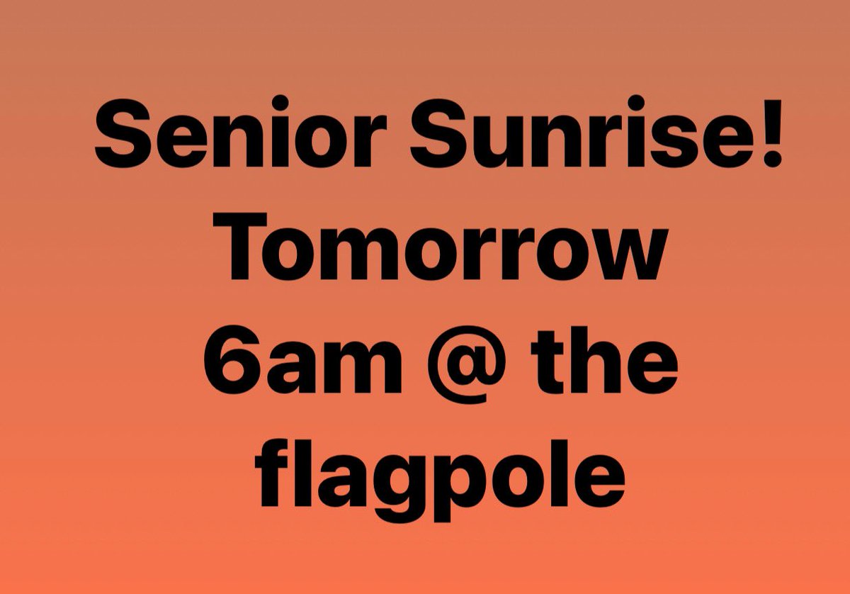 Senior Sunrise! 💛☀️💛