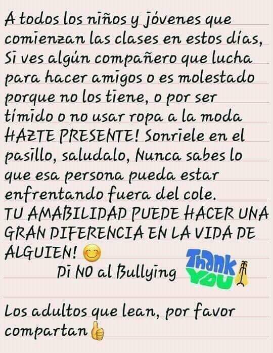 Empieza el cole. No al Bullying!