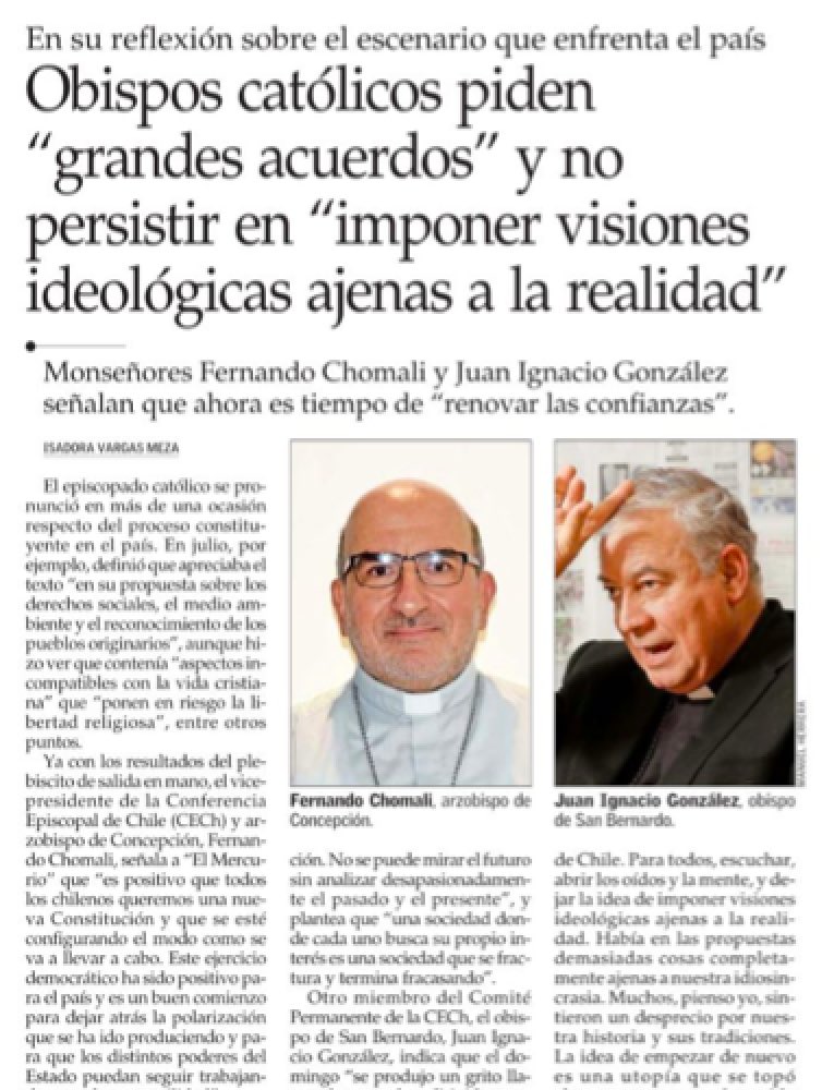 La élite católica no tiene autoridad moral para hacer llamados públicos. Pero en serio nos quieren hablar de visiones "ajenas a la realidad". Hay que tener personalidad.