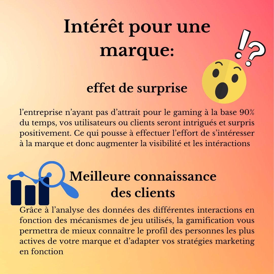 GOODTownProject's tweet image. Avec 93% des marketeurs admettant aimer la gamification, celle-ci est devenue très populaire dans ce secteur d’activité
#gamification #gamificationdesigntip #gamificationlearning #gamificationlab
#apprendre #apprendreensamusant #apprendreautrement #apprendreenjouant
#passion