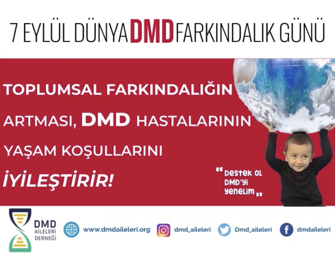 EmineNurGunay's tweet photo. DMD hastalığının farkında olalım…
#DMDFarkındalıkGünü https://t.co/Exa7SvCry0