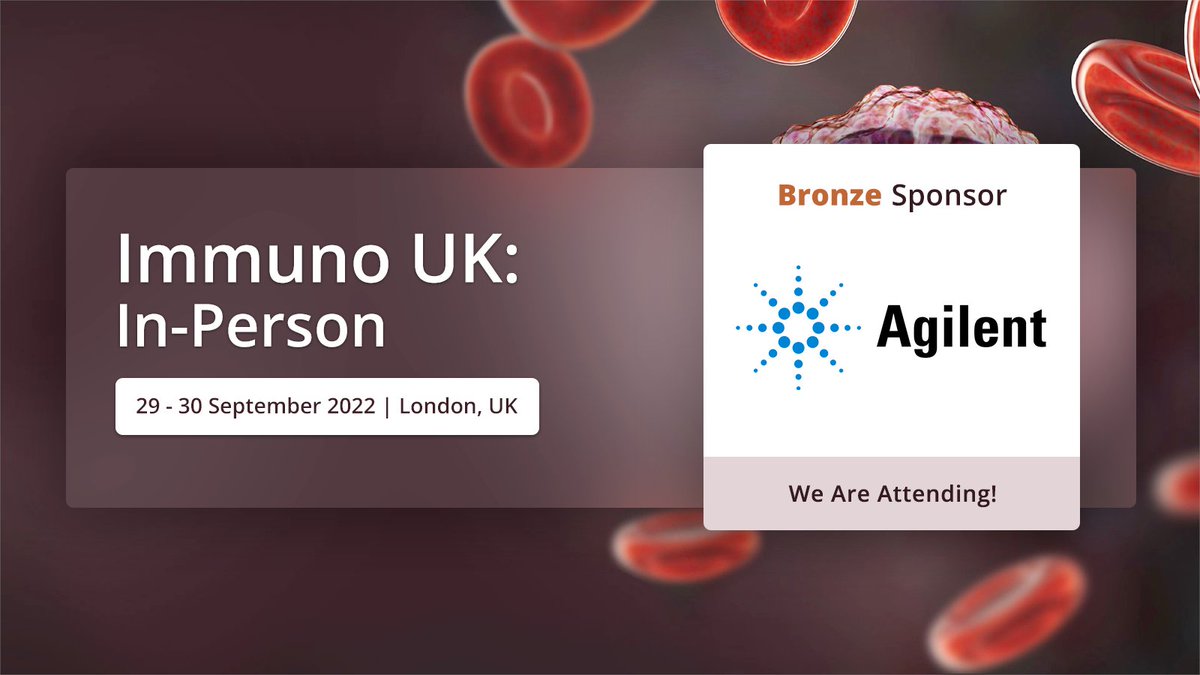 OGConferences's tweet image. Analytical scientists and clinical researchers rely on @Agilent to help fulfil their most complex laboratory demands, meet the team this month to see what they can do for you &amp;gt; hubs.la/Q01lKqFq0

#ImmunoSeries22 #ImmunoUK #Immuno #Analytics