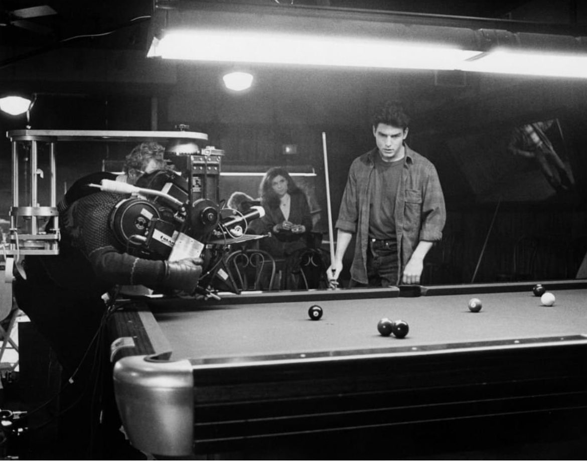 Giles Alderson (@gilesalderson) on Twitter photo Oh to be a ball on t’ table!
On set of :
The Color of Money (1986)
Dir: <a href="/MartinScorsese6/">Martin Scorsese</a>
DoP: Michael Ballhaus
Photo by: Ron Phillips
In pic <a href="/TomCruise/">Tom Cruise</a> Oh to be a ball on t’ table!
On set of :
The Color of Money (1986)
Dir: <a href="/MartinScorsese6/">Martin Scorsese</a>
DoP: Michael Ballhaus
Photo by: Ron Phillips
In pic <a href="/TomCruise/">Tom Cruise</a>