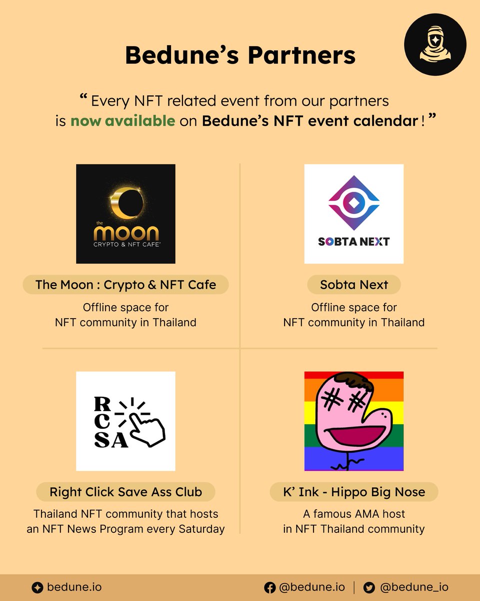 BEDUNE NFT Event Calendar tweet media