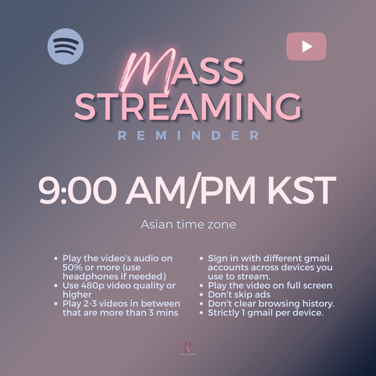 Our daily #ROSÉ #OTG_Gone mass streaming party on YouTube HAS STARTED. 

Please search for each Music Video MANUALLY. Do not use Playlists. 

GONE —  youtu.be/K9_VFxzCuQ0  
ON THE GROUND —  youtu.be/CKZvWhCqx1s  
OTG DP—  youtu.be/z6CSW2yu8Mg