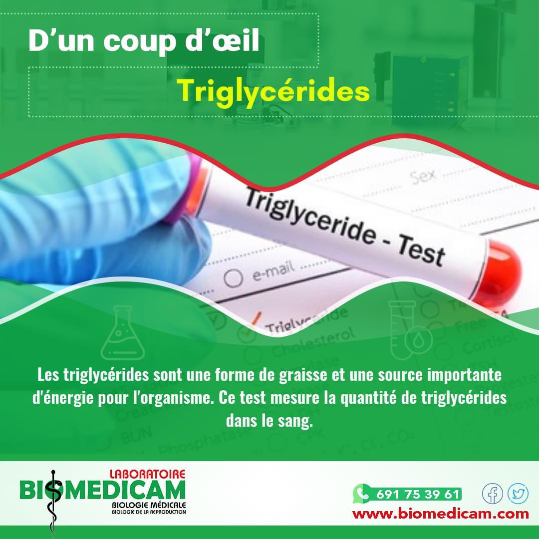 biomedicam_labo's tweet photo. D'UN COUP D'OEIL
🔬 Test de Triglycérides 🔬
1. Les triglycérides sont une forme de graisse et une source importante d'énergie pour l'organisme. Ce test mesure la quantité de triglycérides dans le sang. 

1/6⬇️ https://t.co/NhuUJ7aVOL