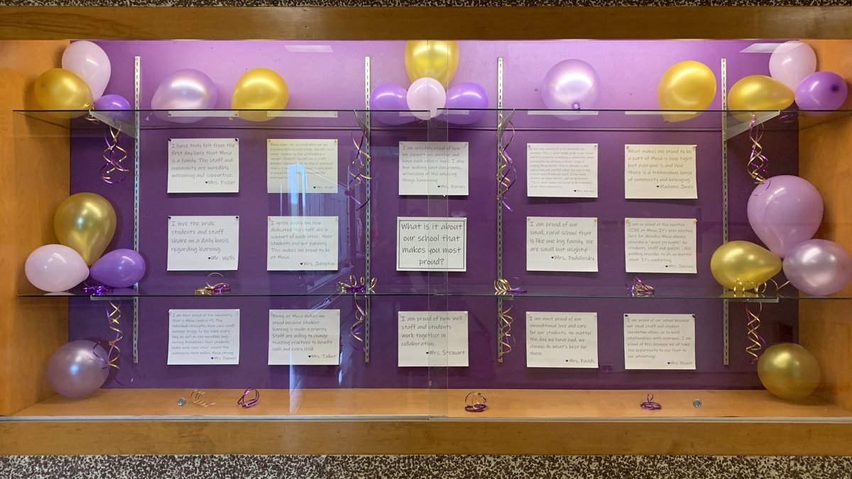 MosaCentral's tweet photo. Mosa is ready to welcome back all of our wonderful students today! We are ready for a great year ahead of us! 💜💛 https://t.co/8VlGpzG8UC
