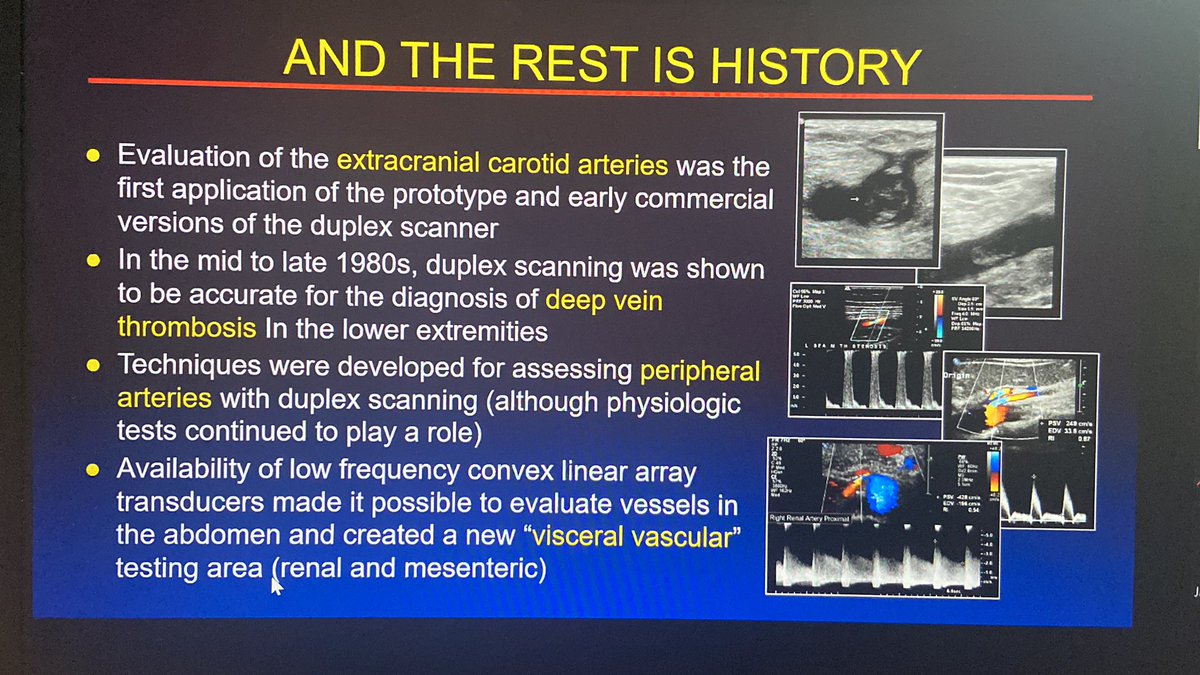 heatherlgornik's tweet photo. Can’t think of a better way to start a workday than with vasc lab legend @GeneZ_PPM and the history of the vascular lab…including backstory on the famous theta of 60 degrees @KaremHarthMD @svujournal @JaeChoMD @docpark @UWVascsurg @UHVascular @shishem https://t.co/yotQNJcBDX