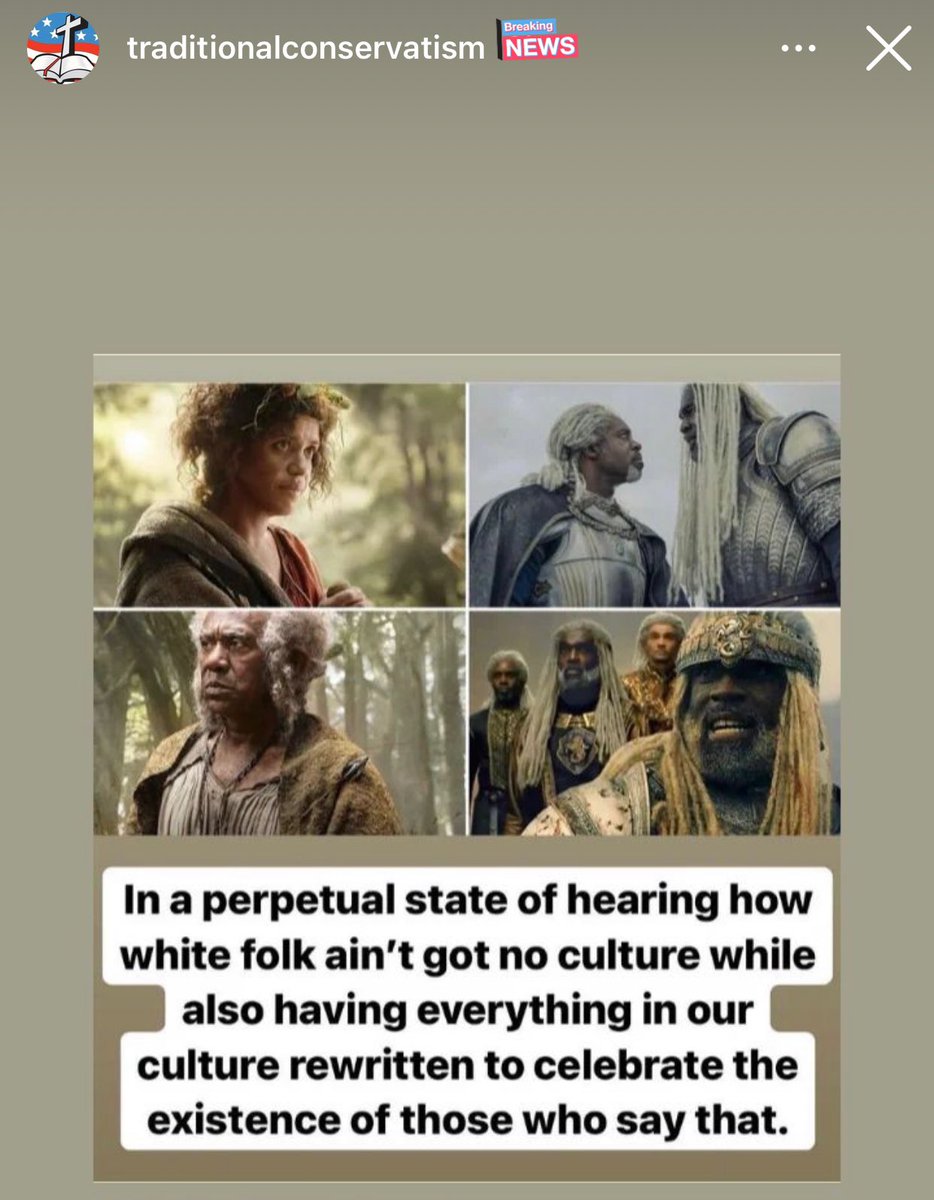 patriottakes's tweet image. Conservatives are complaining about the Black actors in the new Lord of the Rings series.