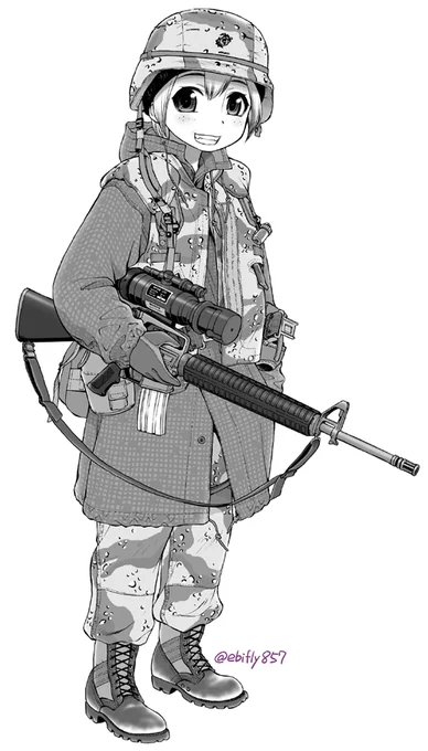 #このタグを見た人は自分が描いたモノクロ絵を貼れ 
