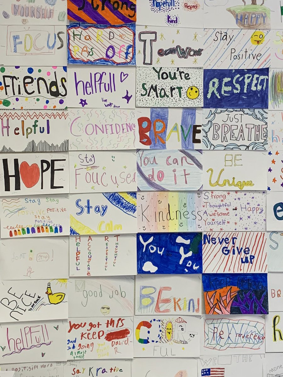 jcromiehms's tweet photo. Always a great way to get the school year started! Students @getoneword to motivate them and think positively! @RCSHartMS https://t.co/sLqxgqKzs1