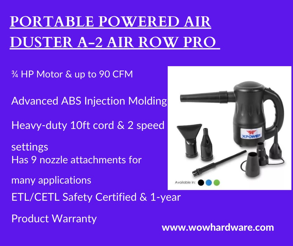 AdamHesse11's tweet image. This High Performance Multipurpose Handheld Powered Air Duster is Ideal for RC Race Cars, Motorcycles, Cars, &amp;amp; Truck Cleaning / Detailing. 

👉¾ HP Motor &amp;amp; up to 90 CFM
wowhardware.com 

#airdusters #airblowers #blowers #highpressure