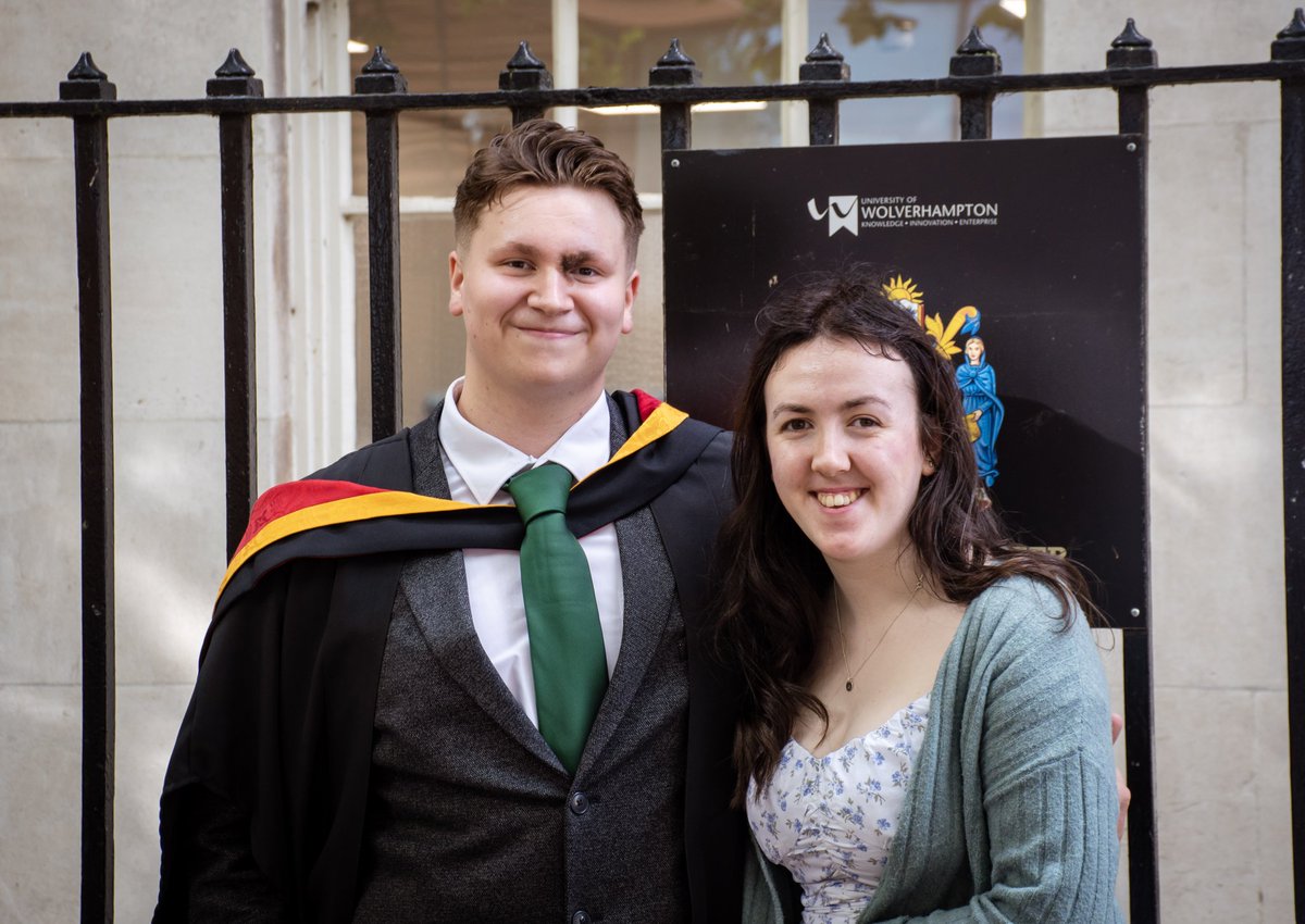 NewtonAndy's tweet photo. Very proud to present Joe Owain Newton BA (hons), winner of The War Studies prize. Very proud day for us Noots ๐ #wolgrad #graduation #wolverhamptonuni https://t.co/l7gxwgEoVO